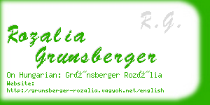 rozalia grunsberger business card